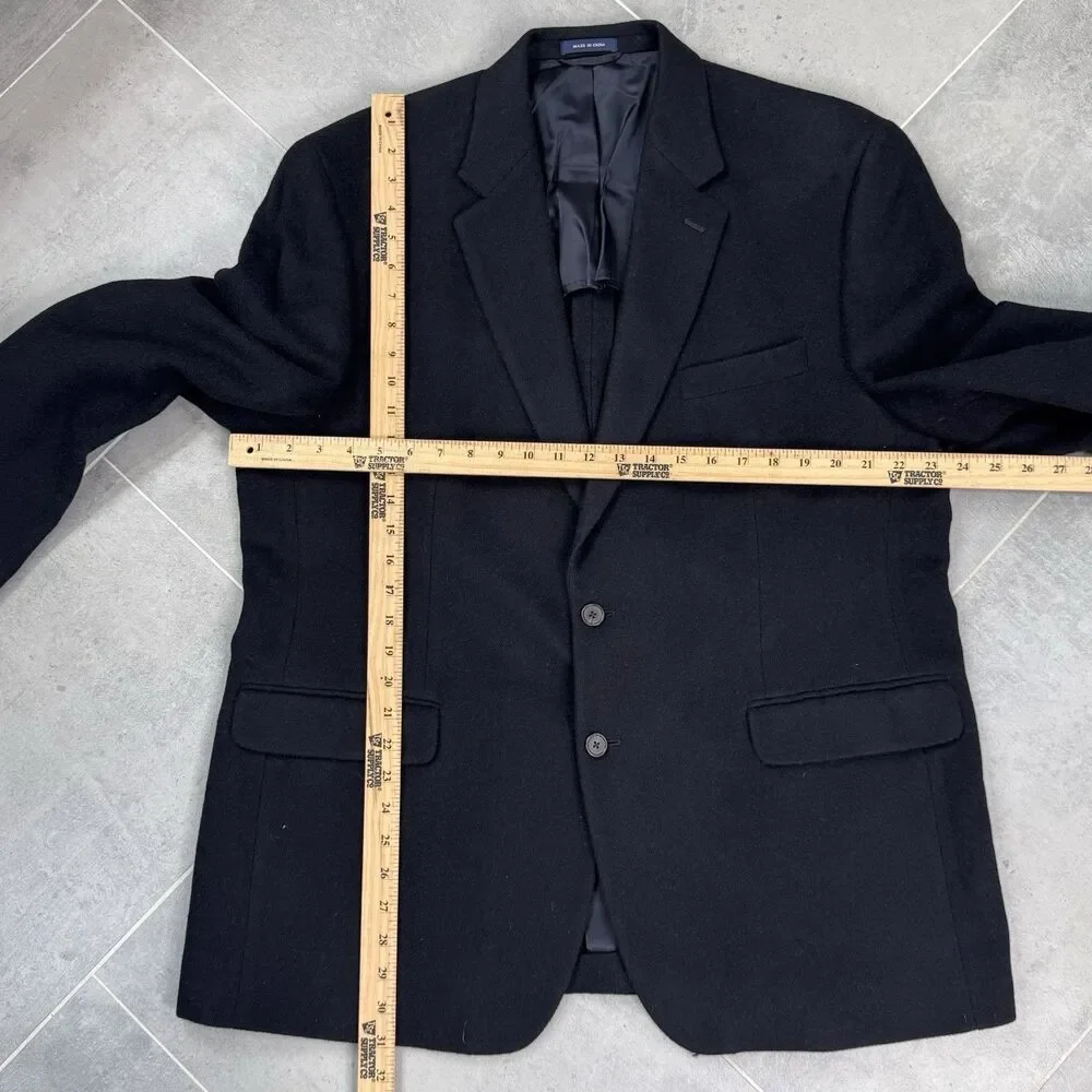 Ralph Lauren Loro Piana Camel Hair Blazer Black 46R Sport Coat